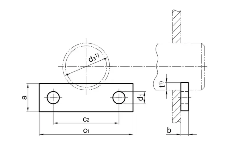 din15058 axle bracket drawing