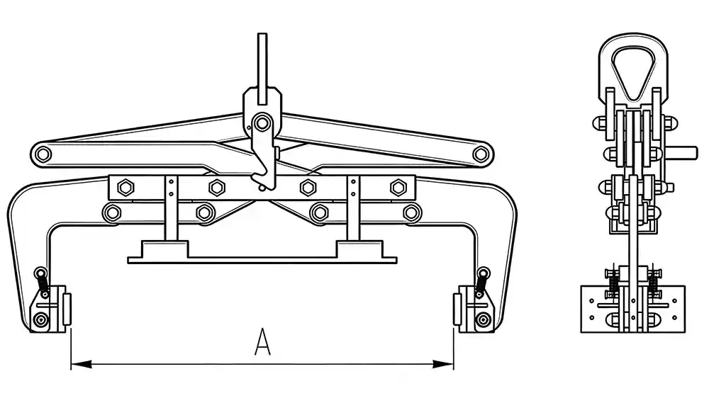 Silicon ingot clamp drawing